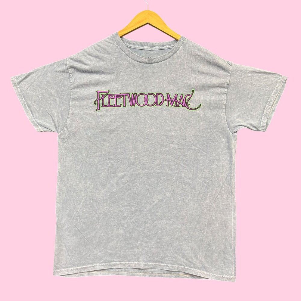 Fleetwood Mac Rumours Album Rock Band Mineral Wash Tee L